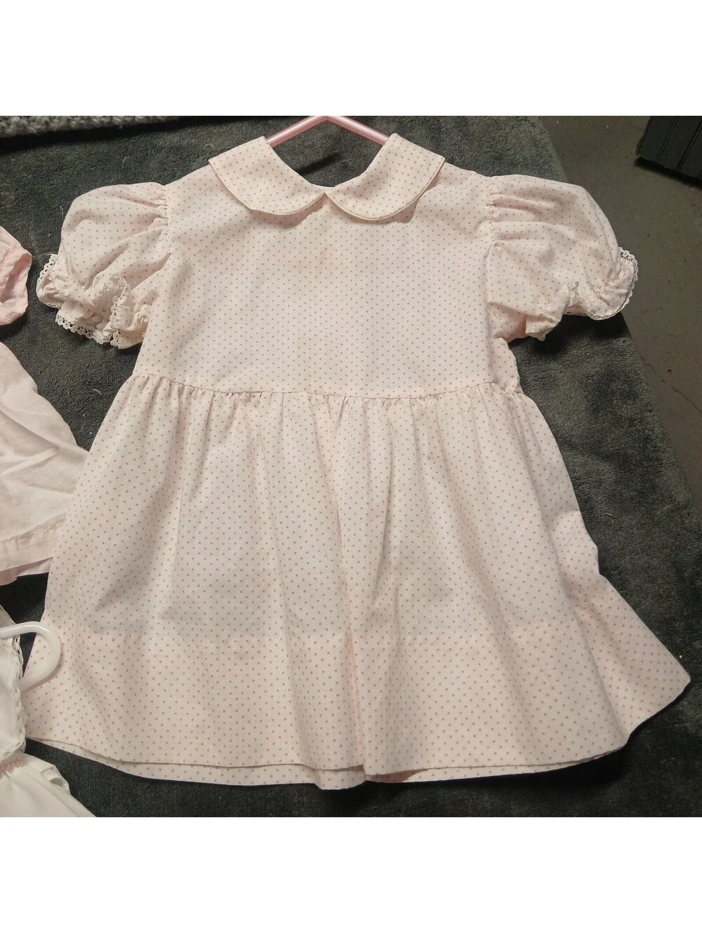Lot Of 3 Vintage Baby Dresses Various Sizes